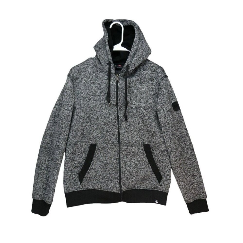 Southpole Hoodie Womens Size M Y2K Hooded Sweatshirt‎ Full Zip Patch Logo